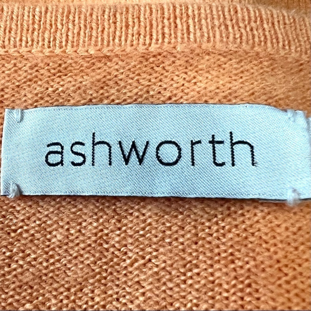 Ashworth Cashmere Blend Soft Orange Sweater Women’s Medium - Picture 8 of 8